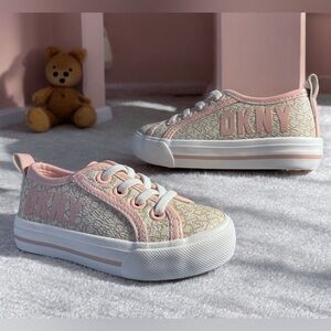 Little Girls DKNY Hannah Monogram Sneakers - Size 7